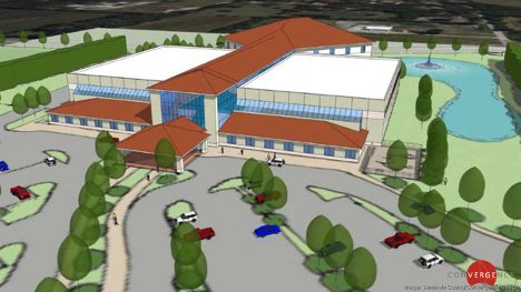Rendering of a large sports facility
